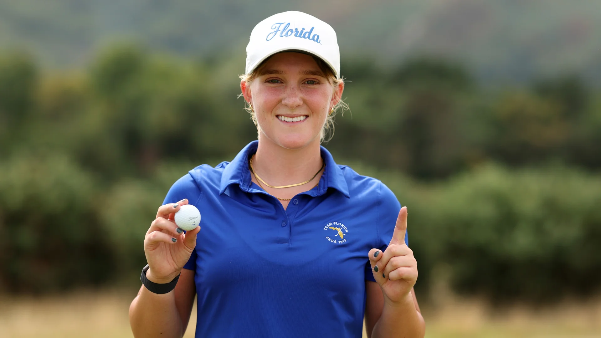 Sophia Dyer at Conwy during the Girls' Amateur Championship.