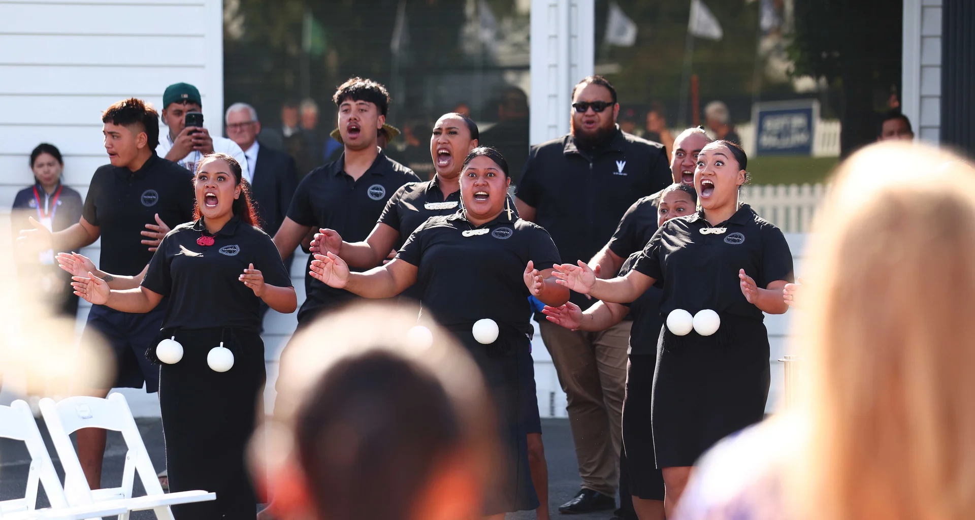 A pōwhiri (welcoming ceremony) takes place ahead of the Women's Amateur Asia-Pacific.