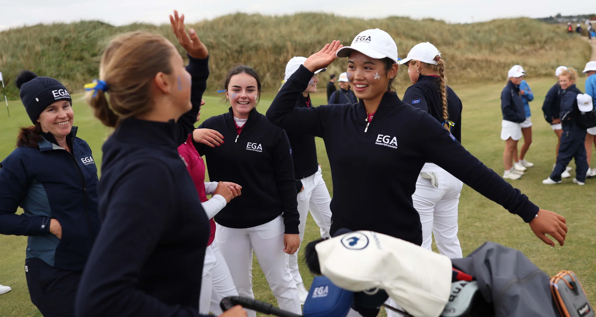 Continent of Europe players celebrate after winning the 2026 Junior Vagliano Trophy.