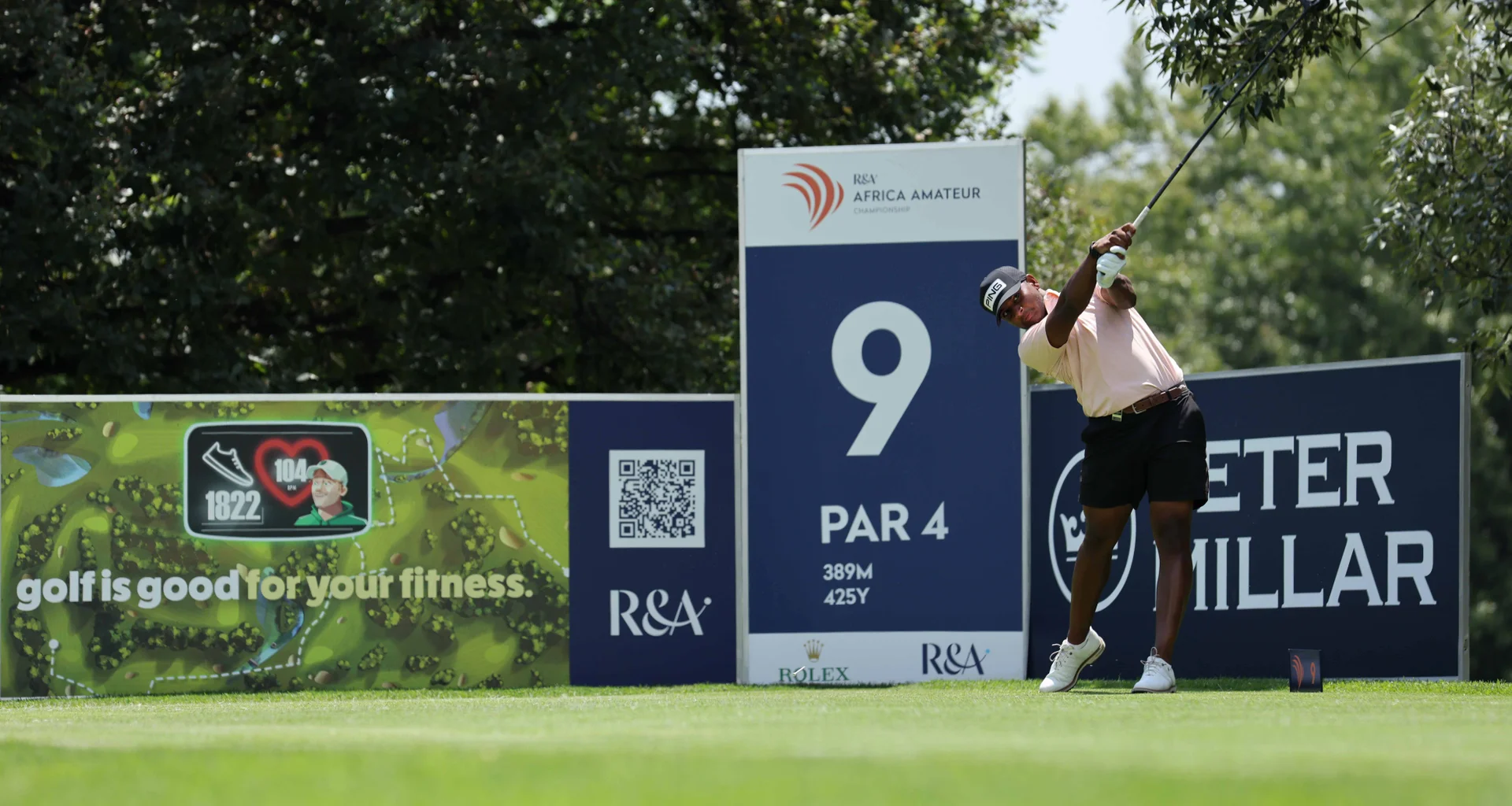 Astin Wade Arthur in action during day two of the Africa Amateur Championship at Royal Johannesburg.