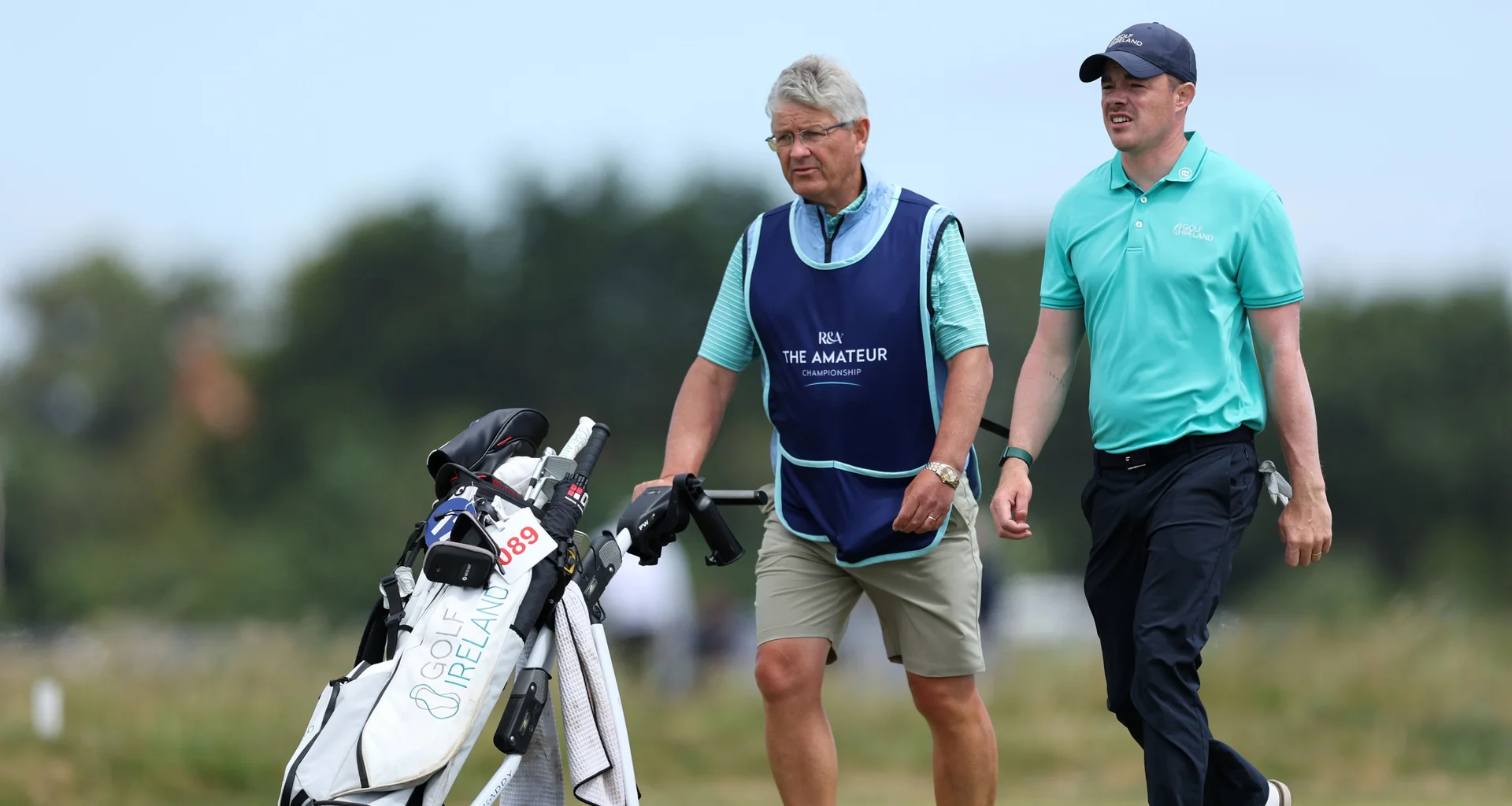 Stuart Grehan in action during the 2026 Amateur Championship at Royal Liverpool.