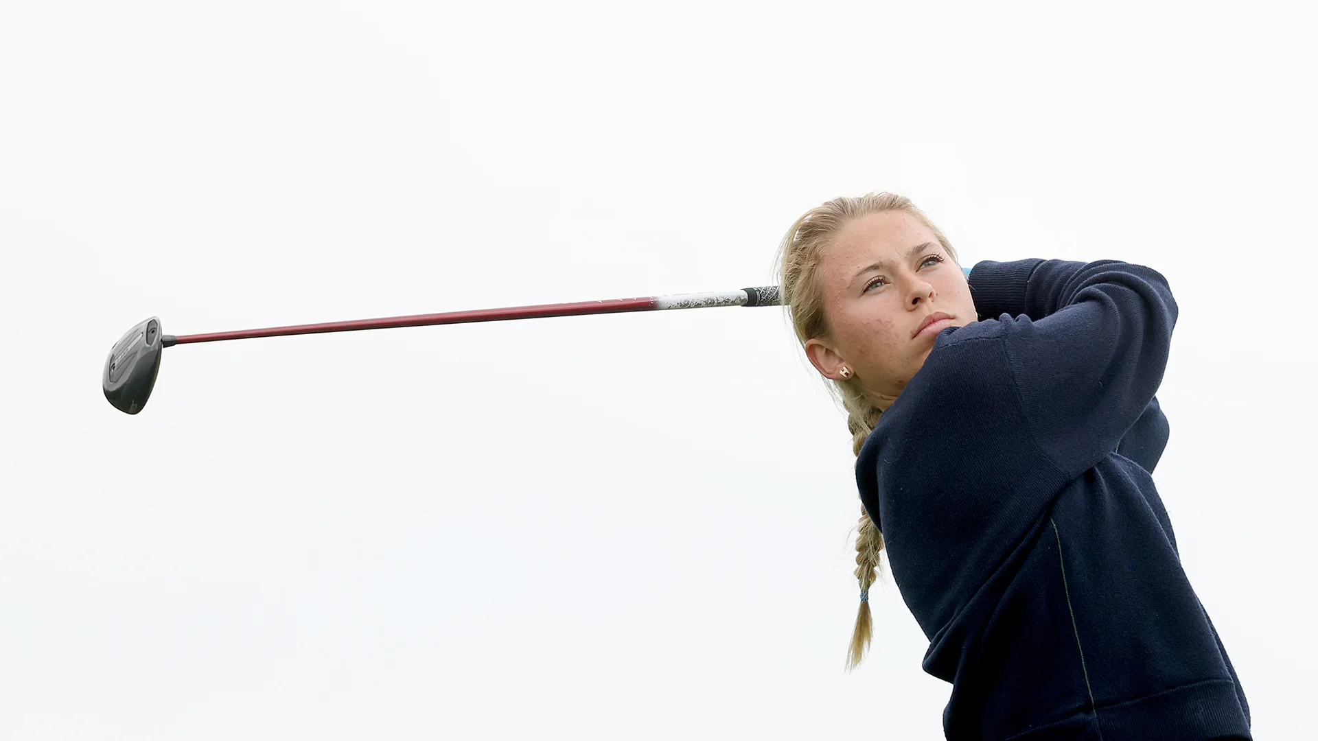 Salome Lumbaca, the first-round leader at the Girls' U16 Amateur