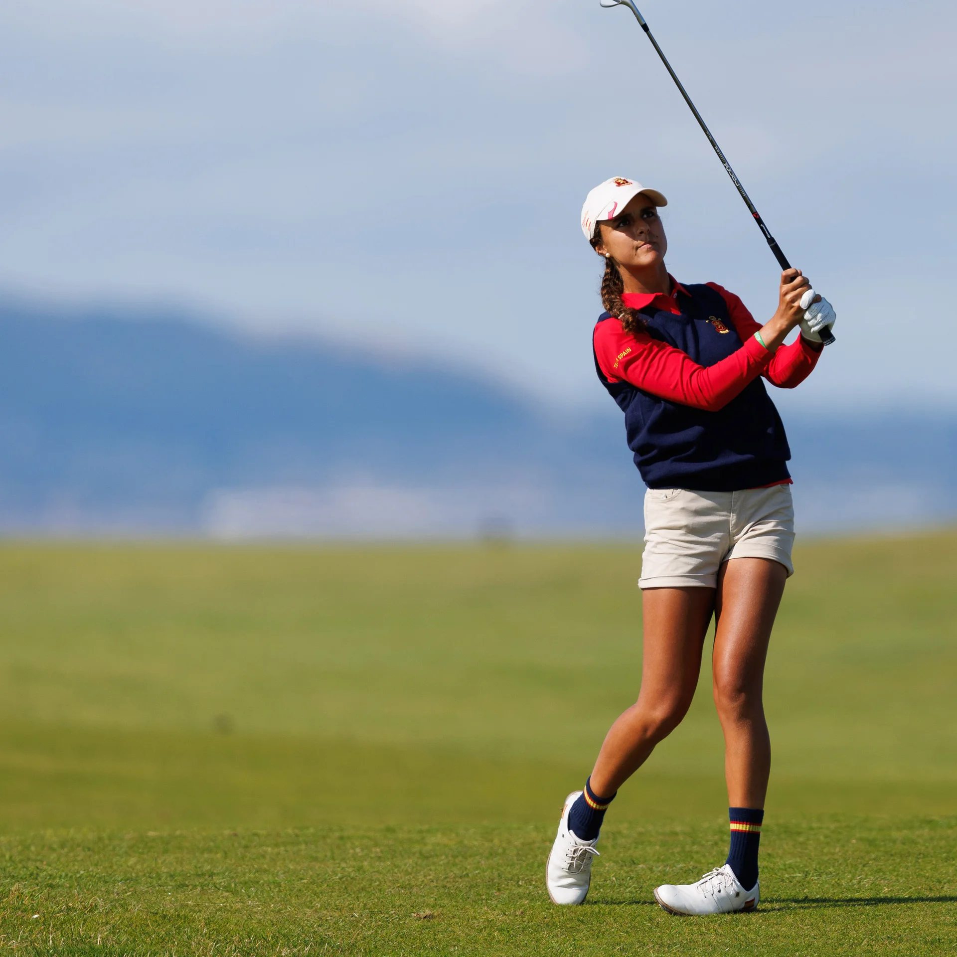 Adriana Garcia Terol of Spain plays an approach shot during Day Five of the R&A Girls' Amateur Championship at Craigielaw.