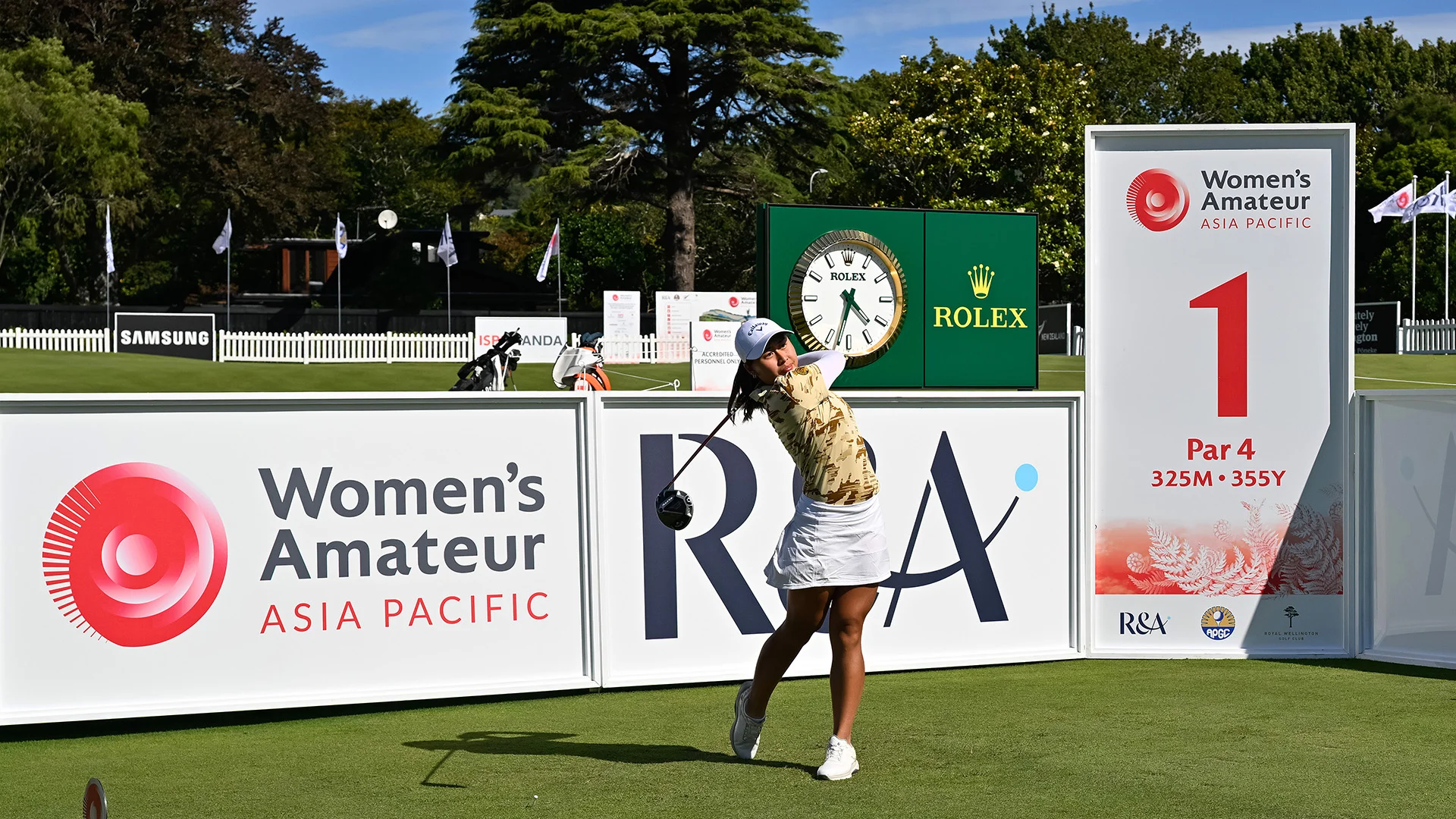 Jeneath Wong plays a practice round ahead of the Women's Amateur Asia-Pacific in Royal Wellington