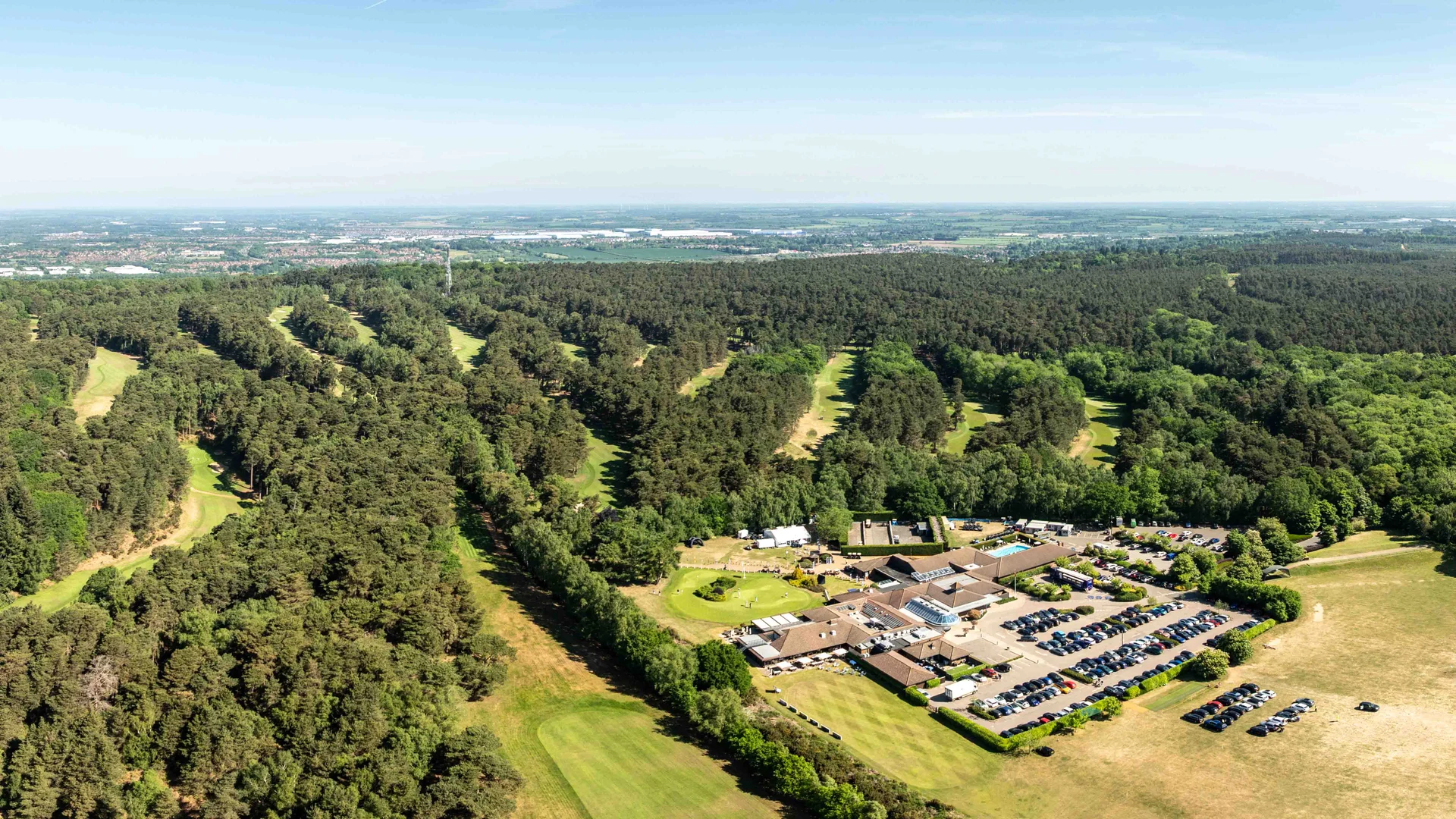 Aerial image of the Duchess Course, Woburn, ahead of The G4D Open.