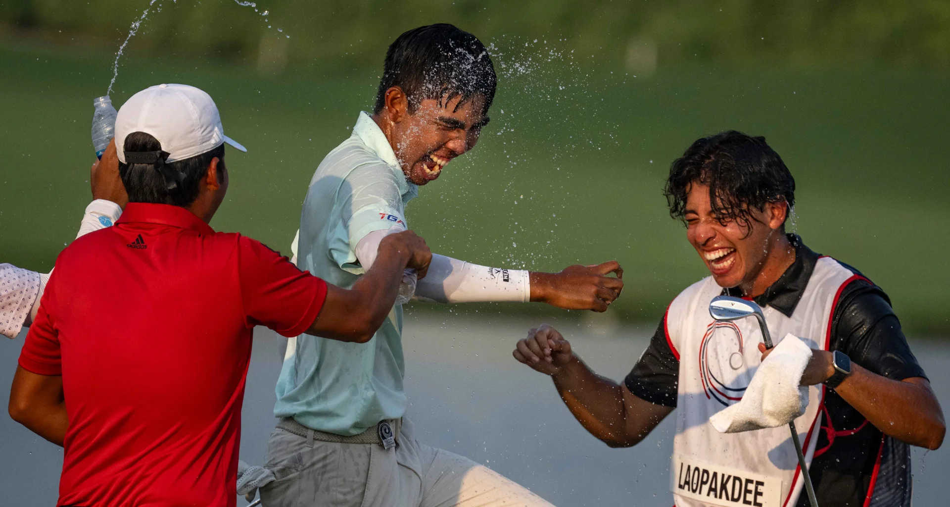 Fifa Laopakdee celebrates after winning the 16th Asia-Pacific Amateur Championship.