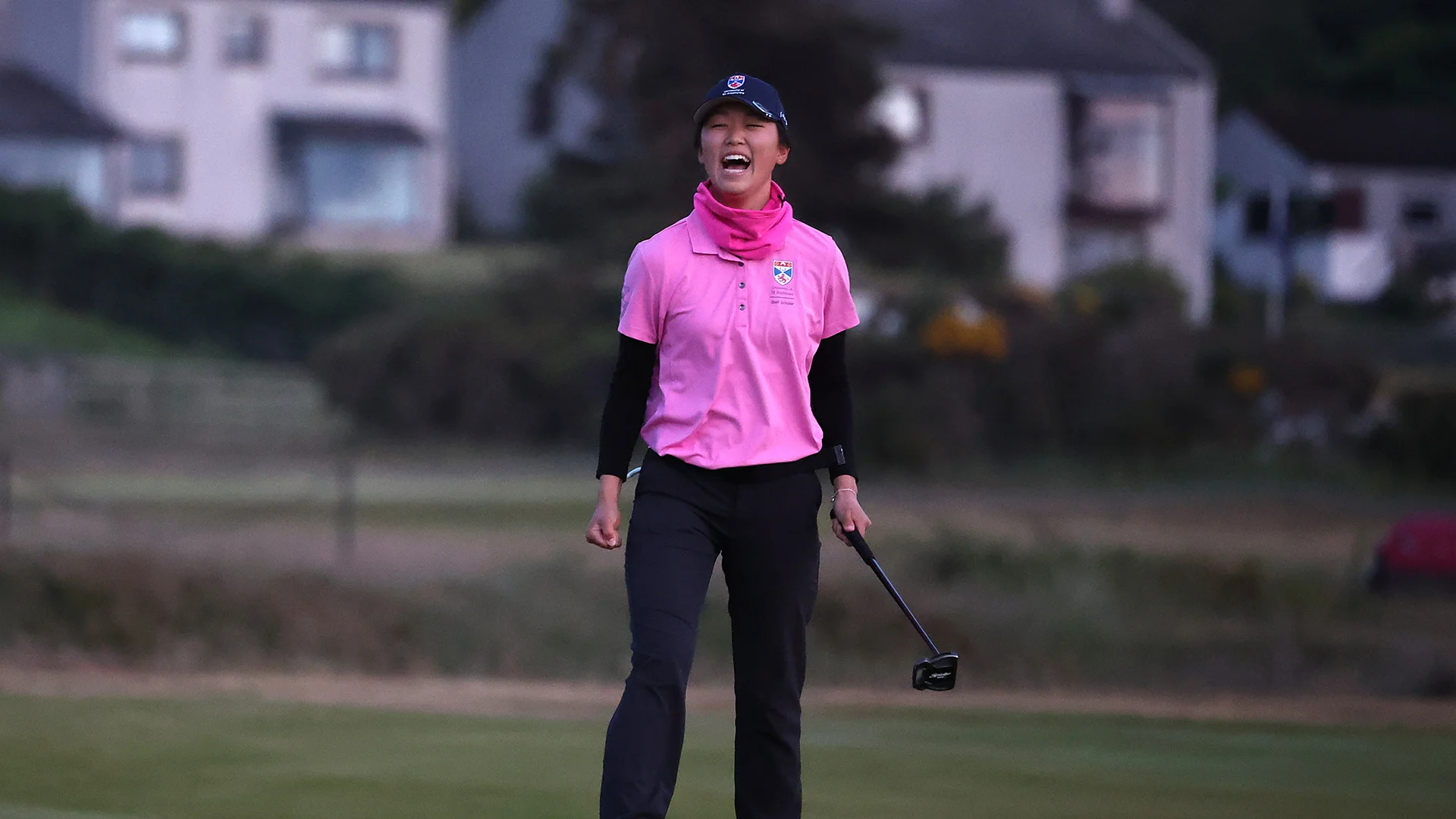 Judy Joo in the stroke play qualifying play-off at The Women's Amateur Championship