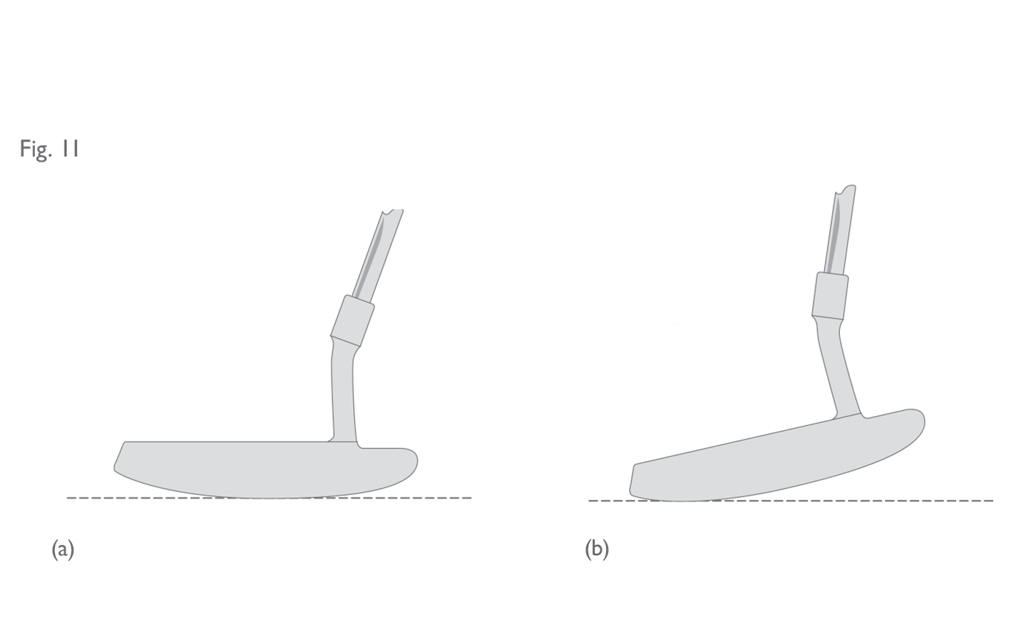 Fig 11:  Putter with curved sole