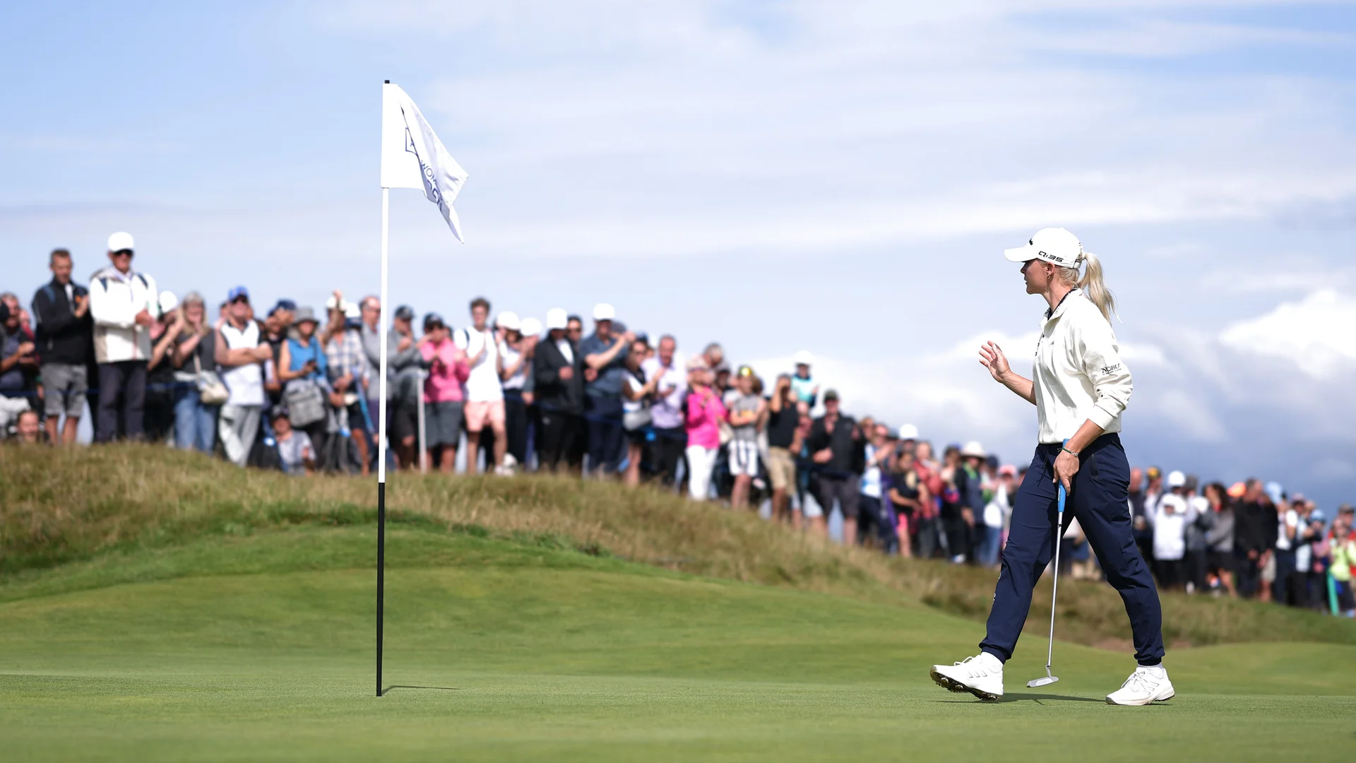 Large crowds turned out to watch Charley Hull in action at the 2025 AIG Women's Open at Royal Porthcawl.