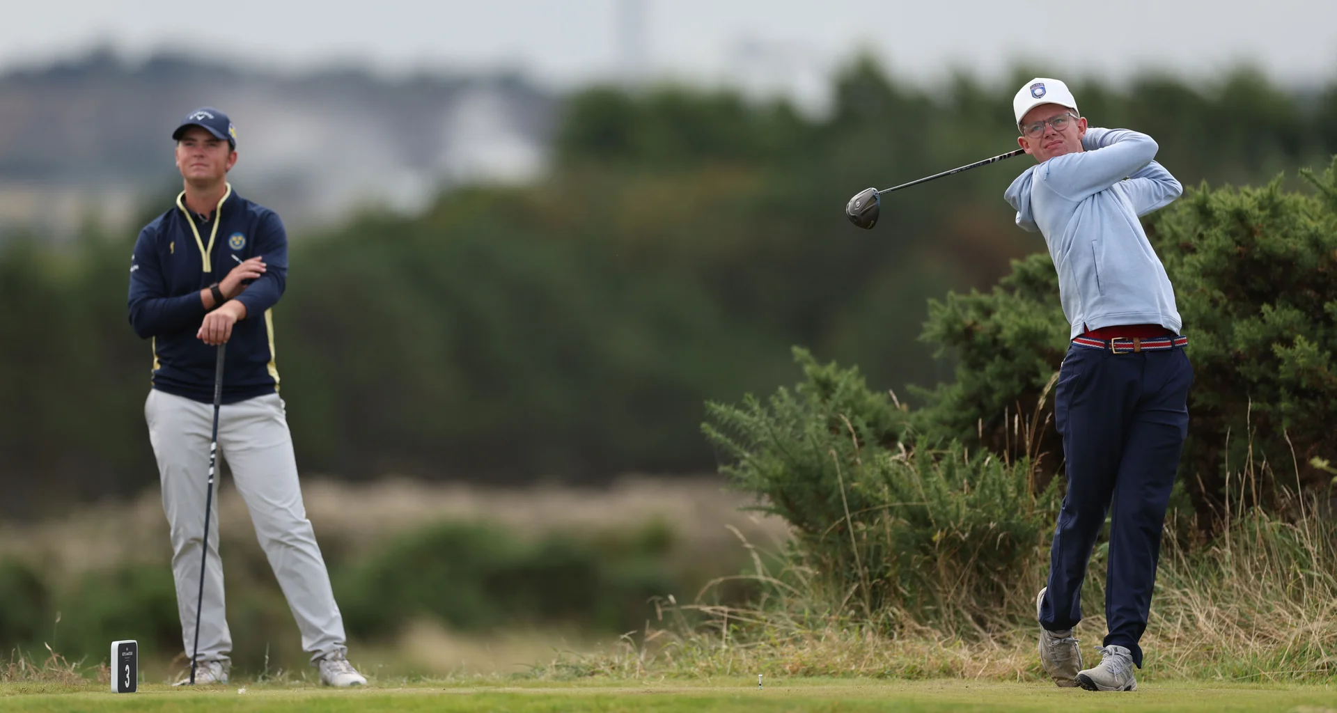 Oliver Eli Bjornsson and Ludwig Libera in action during the final of the 2026 Boys' Amateur Championship.