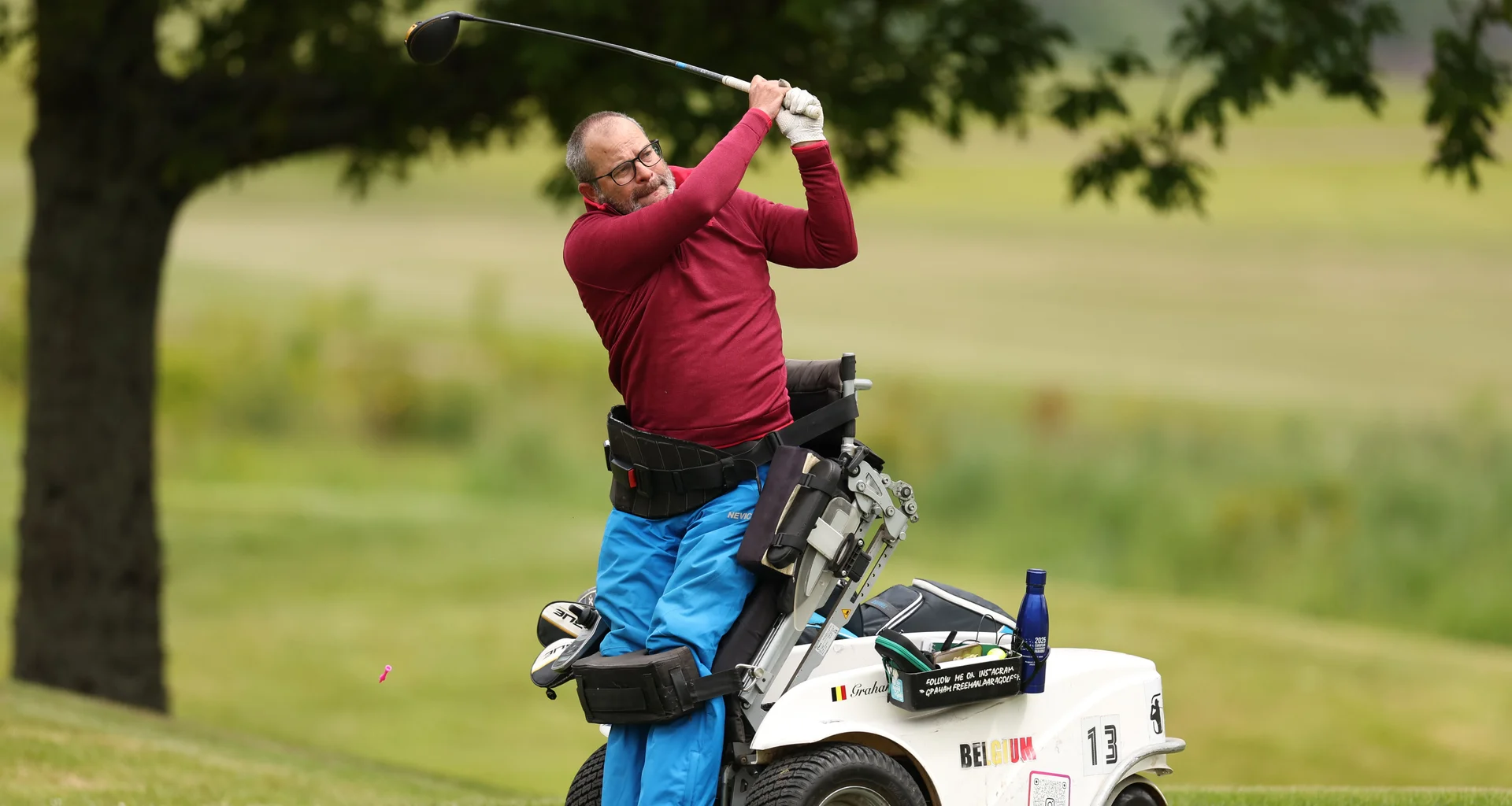 Graham Freeman during practice for The G4D Open at Celtic Manor.