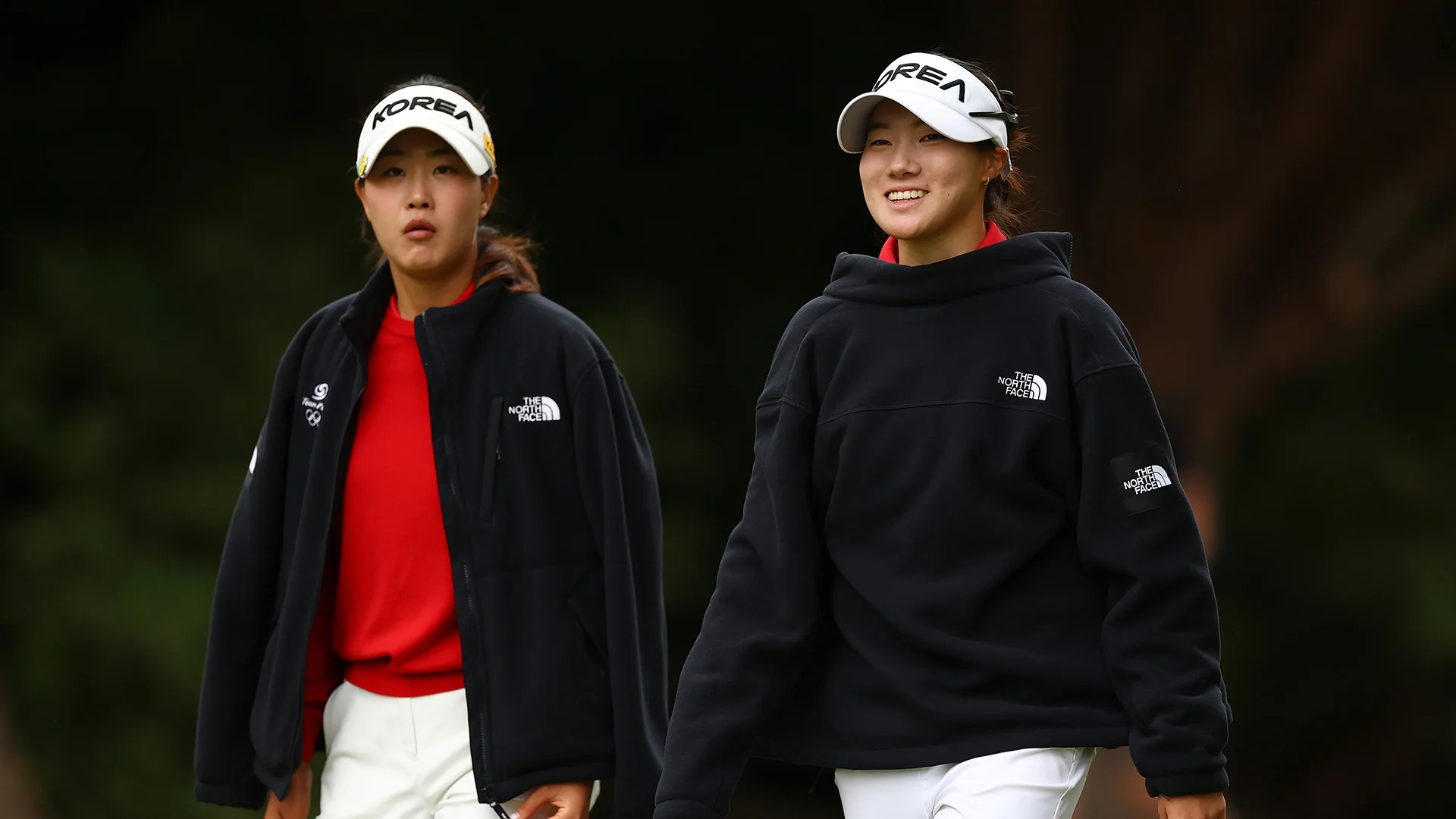 Soomin Oh and Yunseo Yang in the final round of the Women's Amateur Asia-Pacific