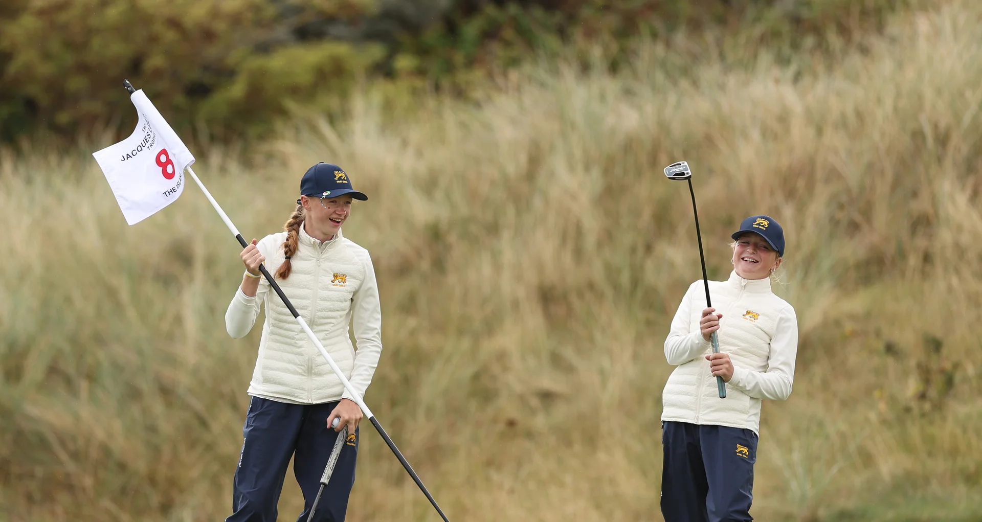 Morgan Bollan and Stella Walters of Team Great Britain and Ireland during the Junior Vagliano Trophy.