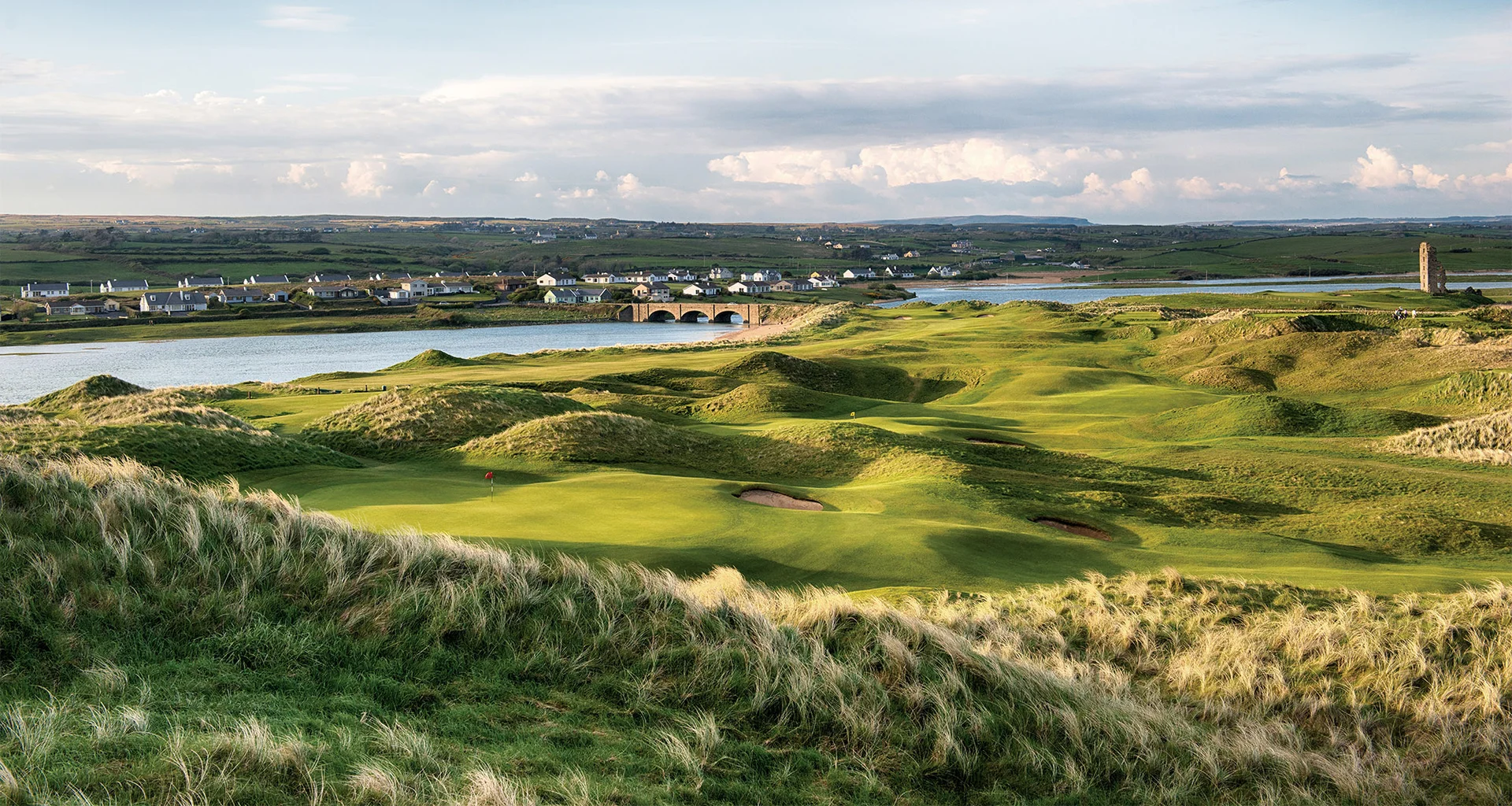 A general shot of the 10th green at Lahinch golf course, Ireland.