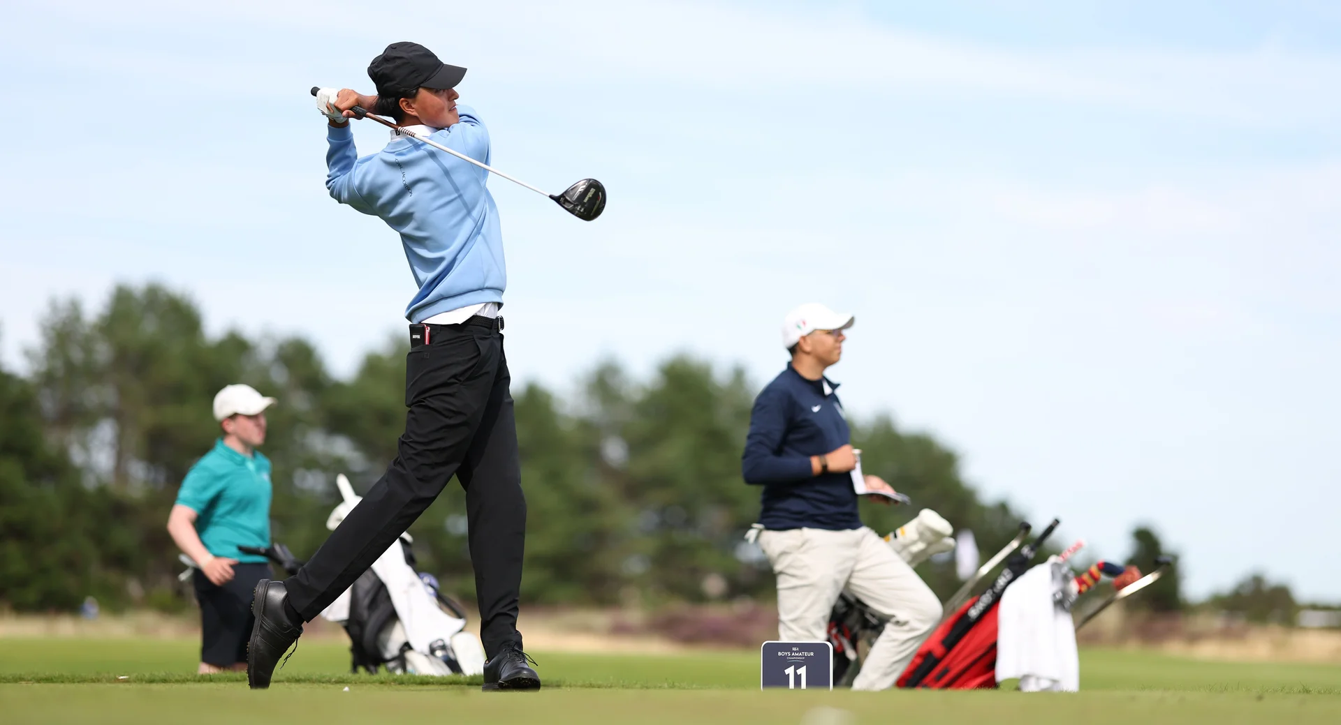 Frankie Morton of England during day two of The R&A Boys' Amateur Championship at Gailes Links Golf Course.