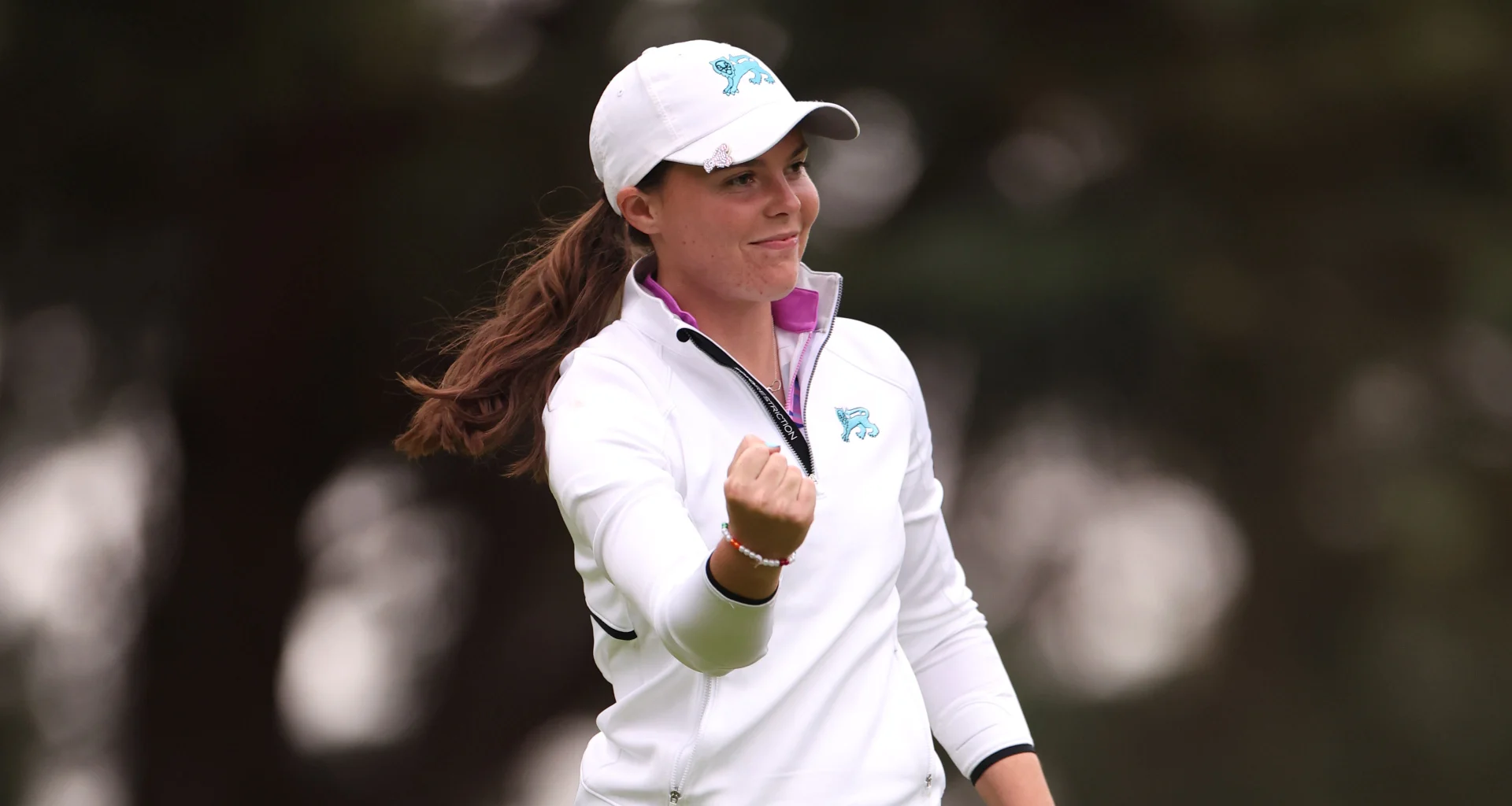 Beth Coulter celebrates during the Curtis Cup in 2024.