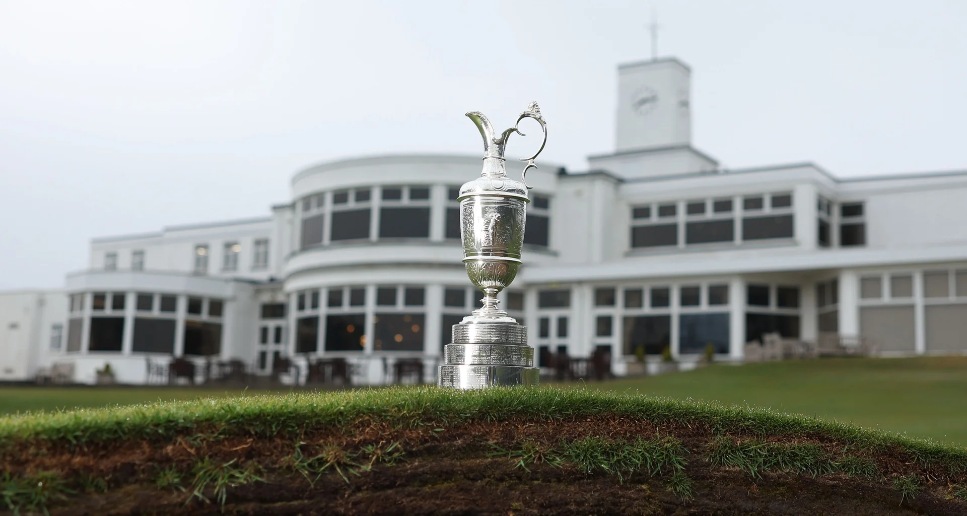 The Claret Jug on display at Royal Birkdale ahead of The 154th Open.