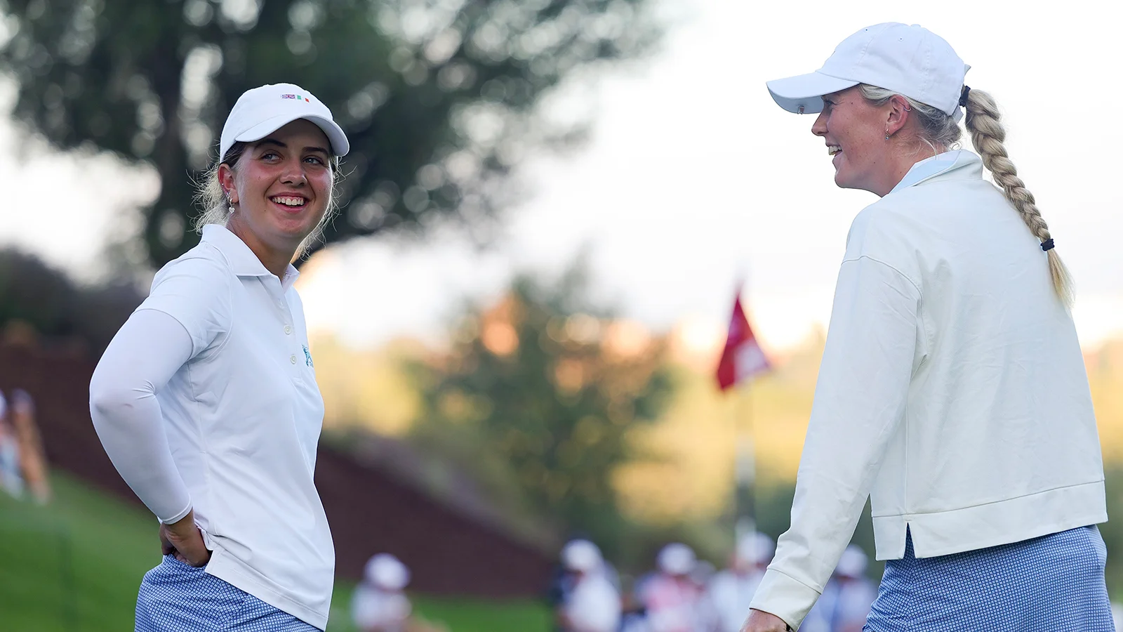 Sophia Fullbrook and Patience Rhodes on day two of the Curtis Cup