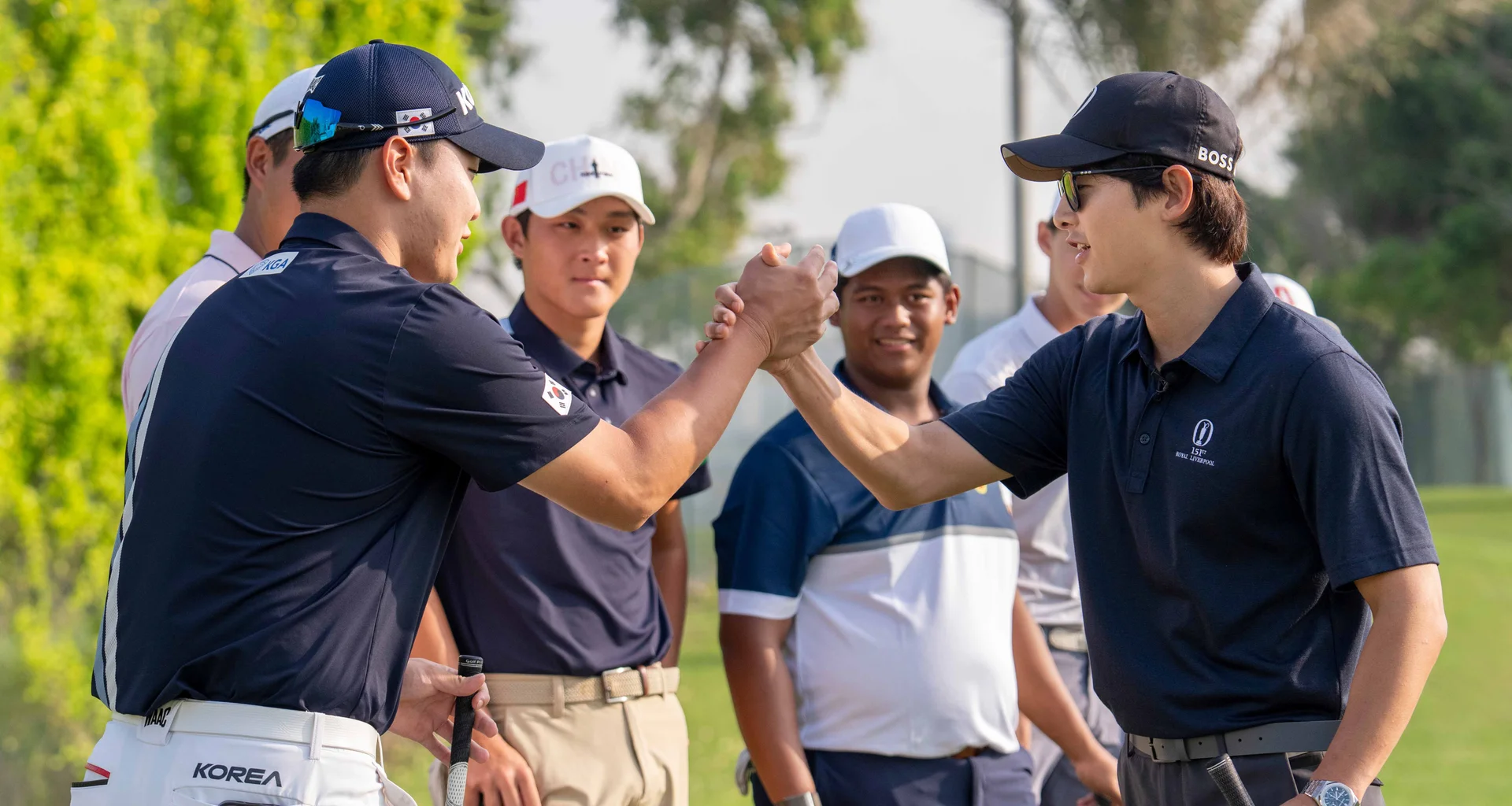 R&A Global Golf Development Ambassador Song Joong-ki spent time with competitors at the Asia-Pacific Amateur Championship at the Emirates Golf Club’s Majlis Course.