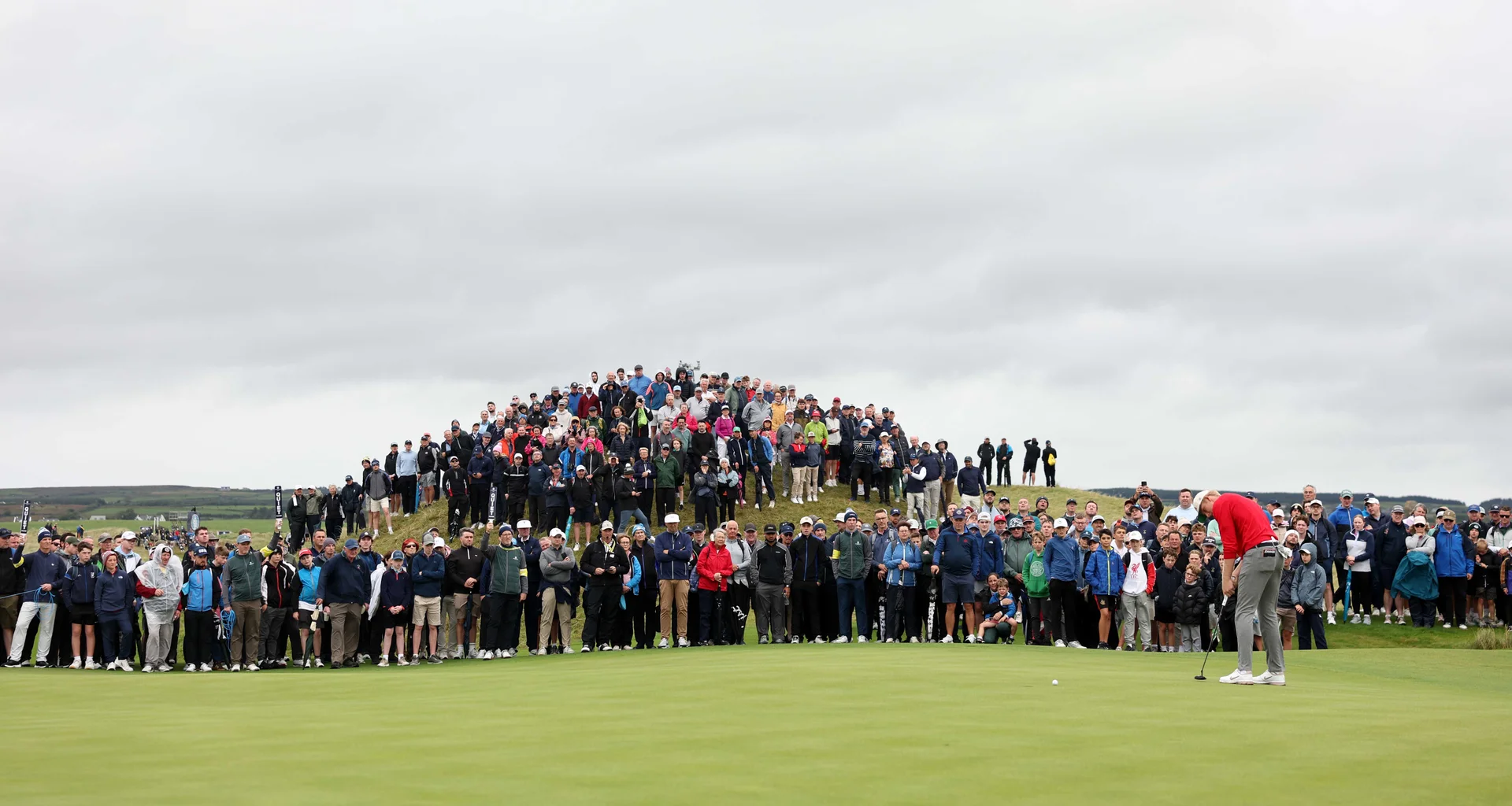 William Jennings of the United States putts during the Sunday Foursomes on Day Two of the Walker Cup at Lahinch.