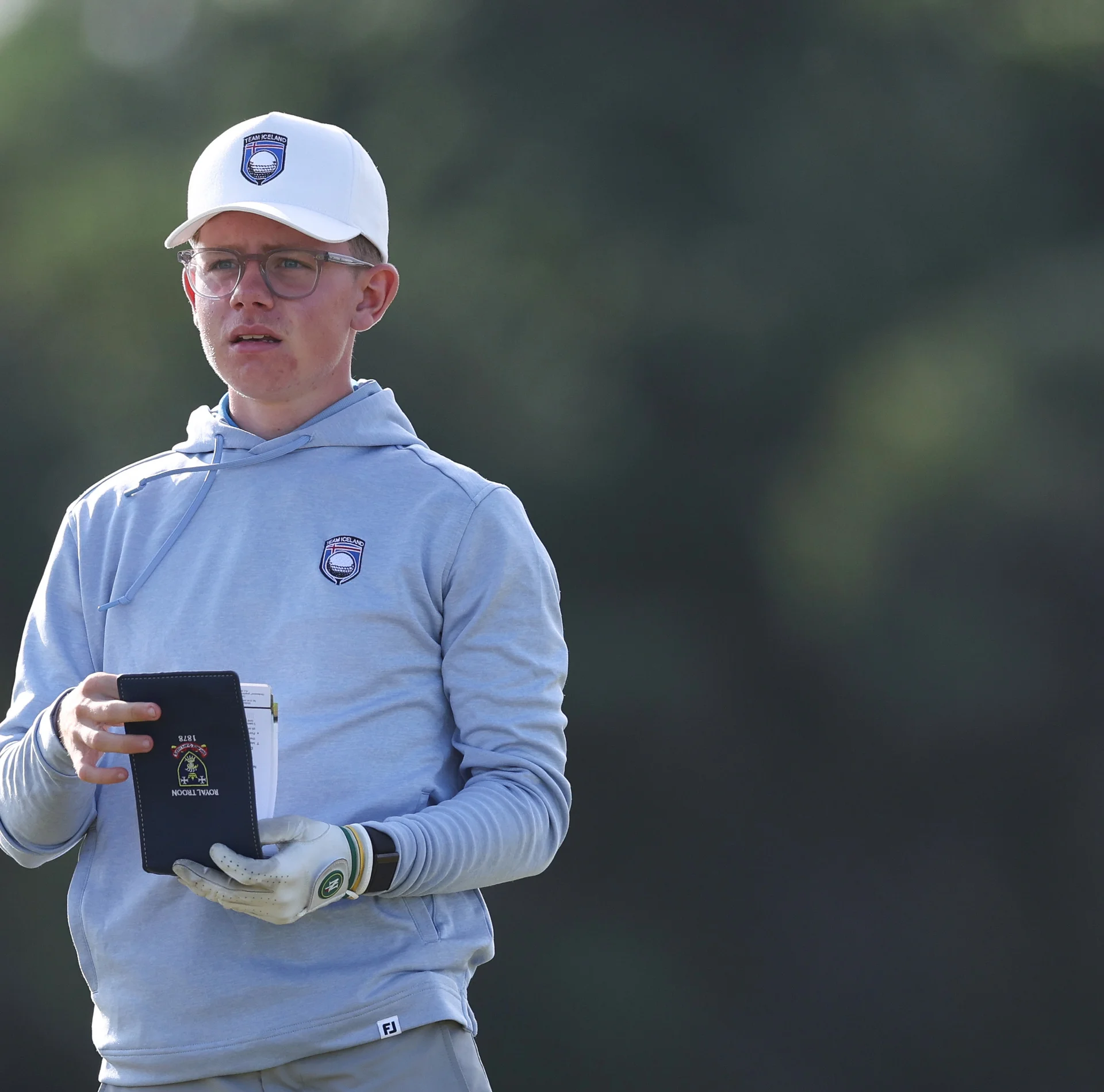 Oliver Eli Bjornsson in action during the 2026 Boys' Amateur Championship.