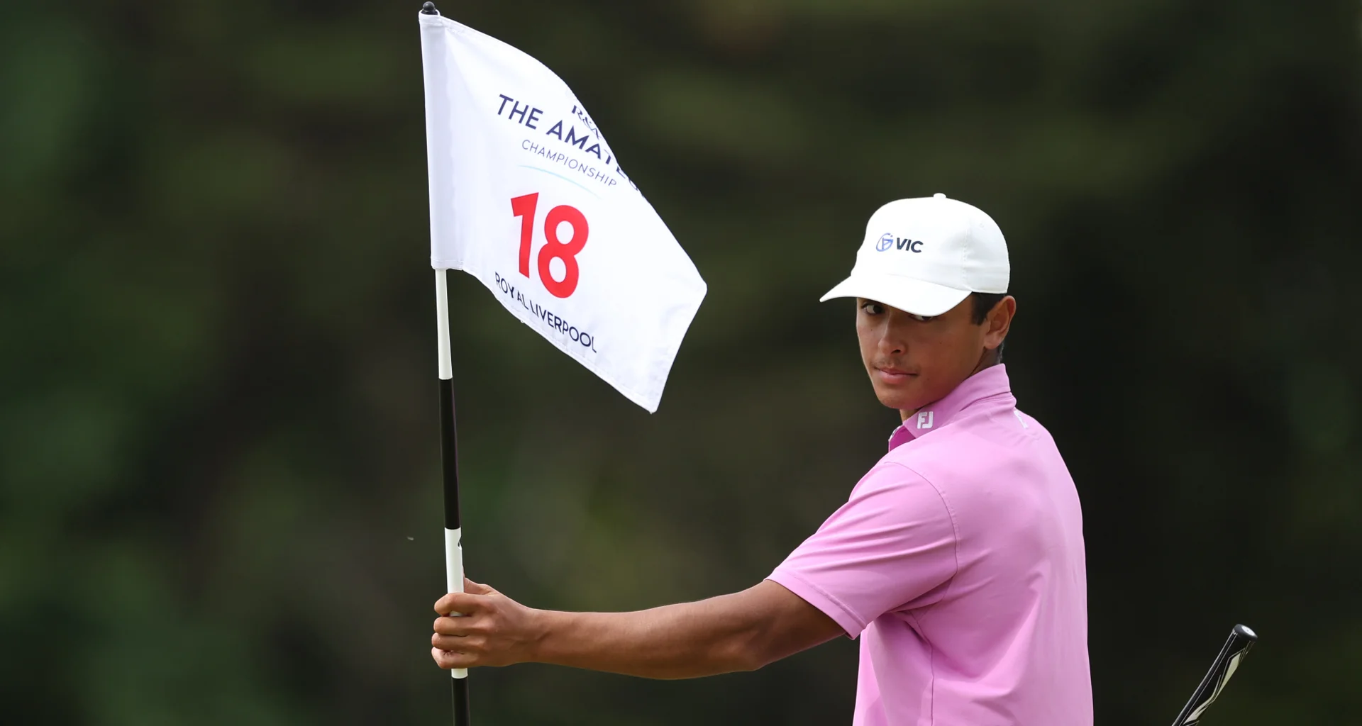 Abel Eduard in action during The 131st Amateur Championship.