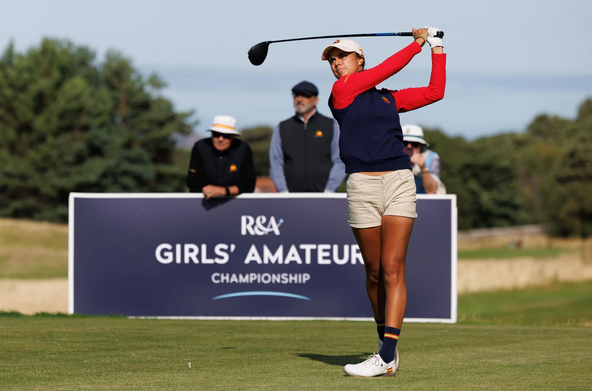 Adriana Garcia Terol of Spain plays a tee shot during Day Five of the R&A Girls' Amateur Championship at Craigielaw.