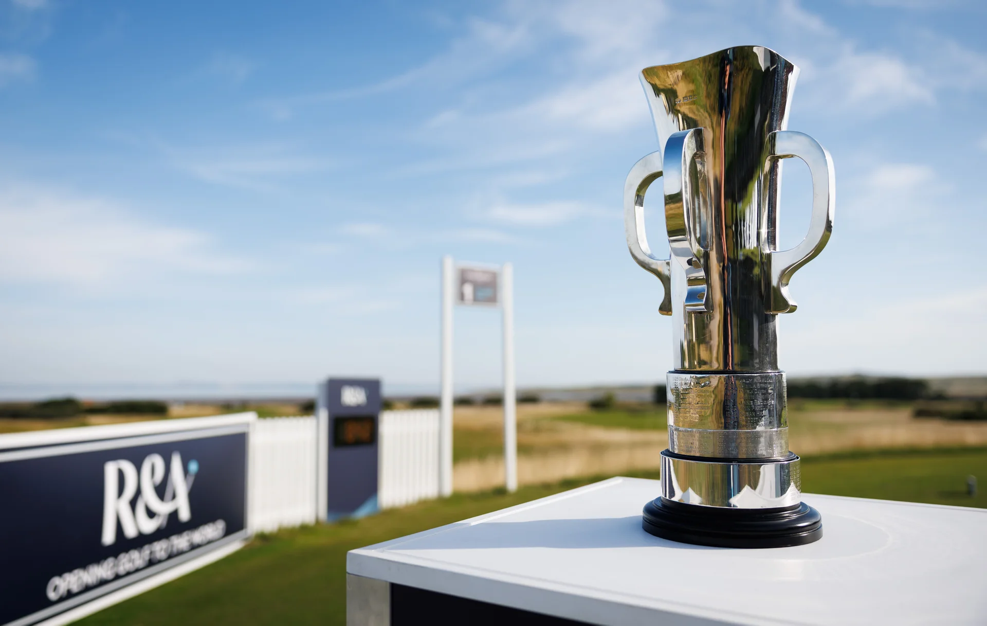 General view of the Girls Amateur Championship trophy during Day Three of the R&A Girls' Amateur Championship.