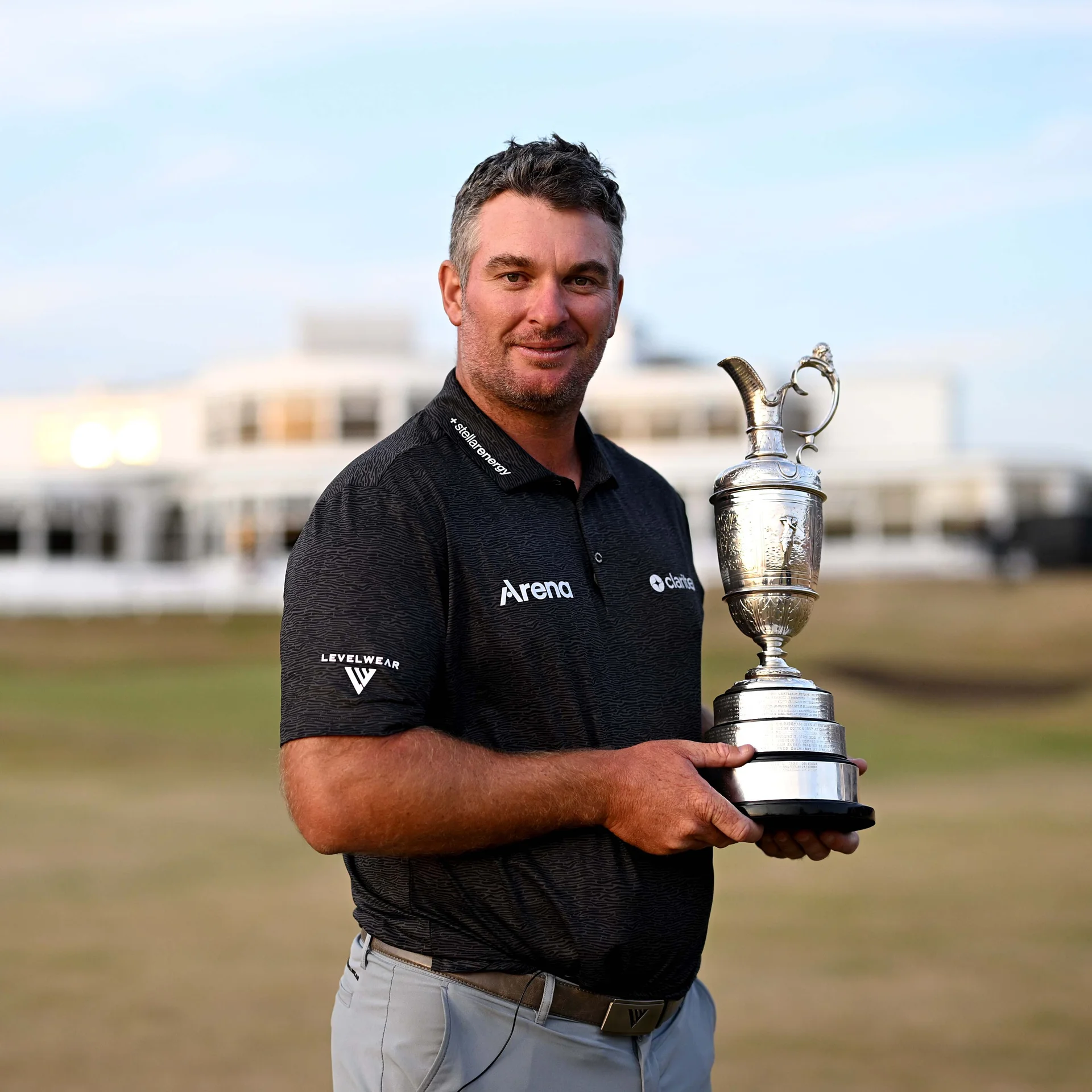 Champion Golfer, Ryan Fox of New Zealand poses with the Claret Jug following victory during Day Four of the The 154th Open Championship at Royal Birkdale.