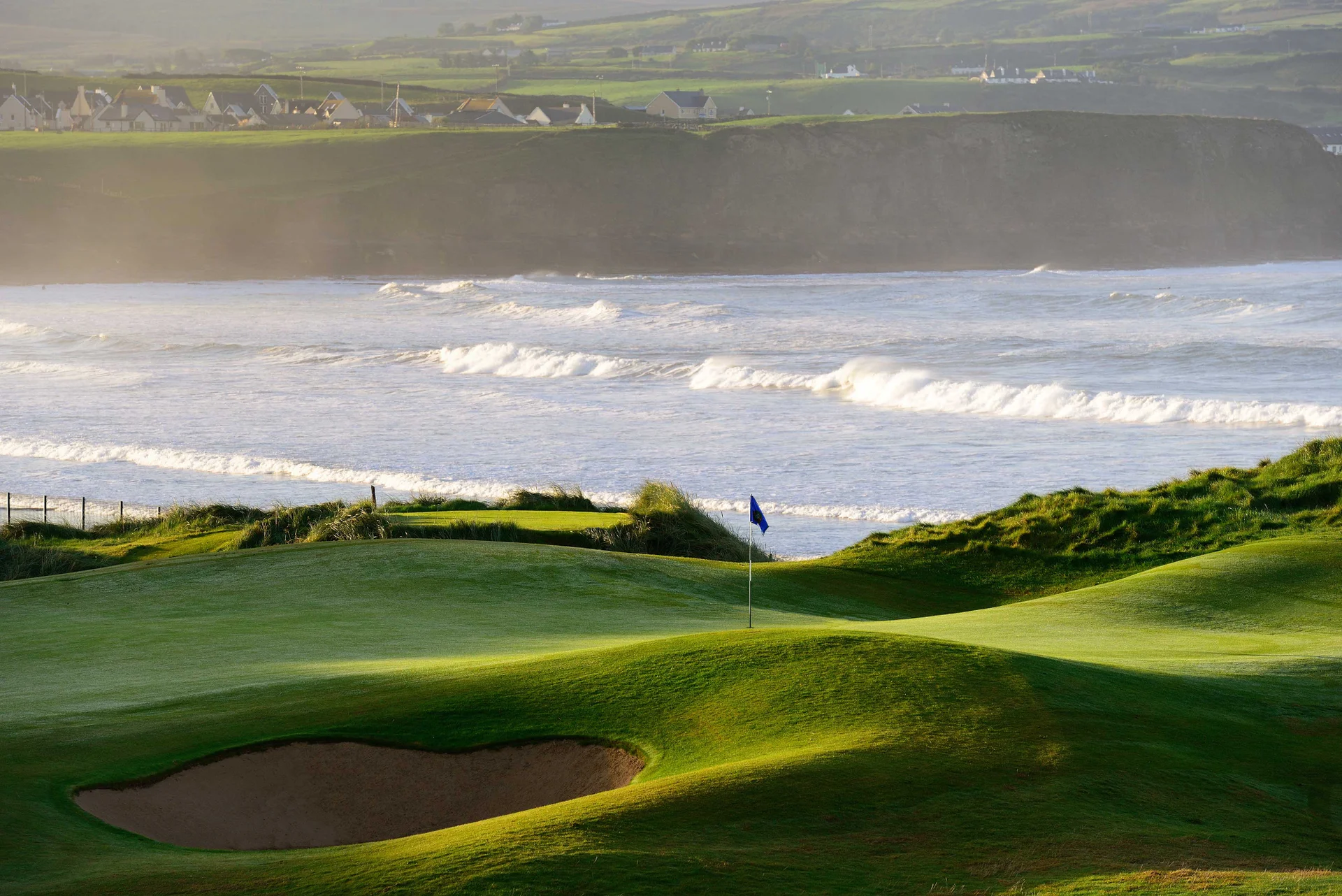 A general shot of the 6th green at Lahinch golf course, Ireland.