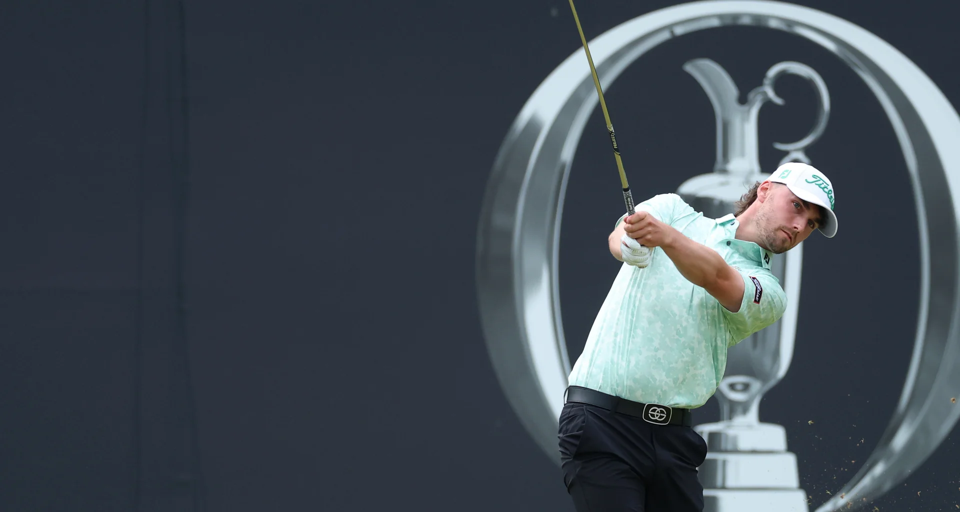 Cameron Adam in action at The 153rd Open at Royal Portrush.